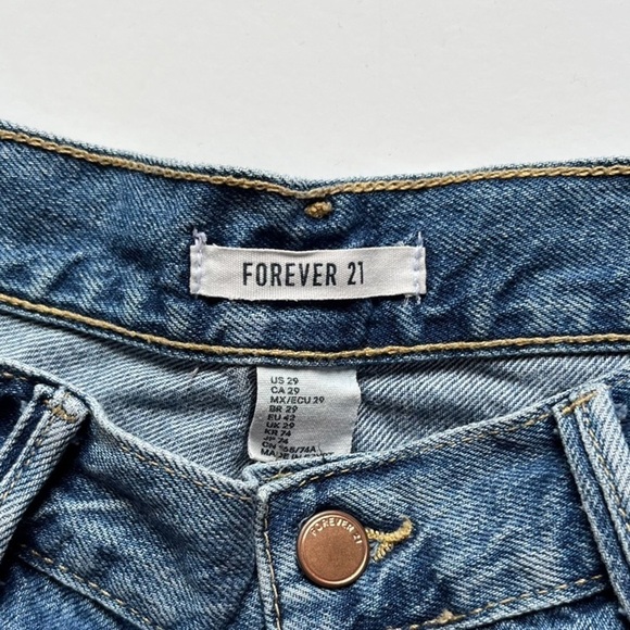 Forever 21 Distressed Denim Wide leg Jeans Size 29 - Picture 4 of 4